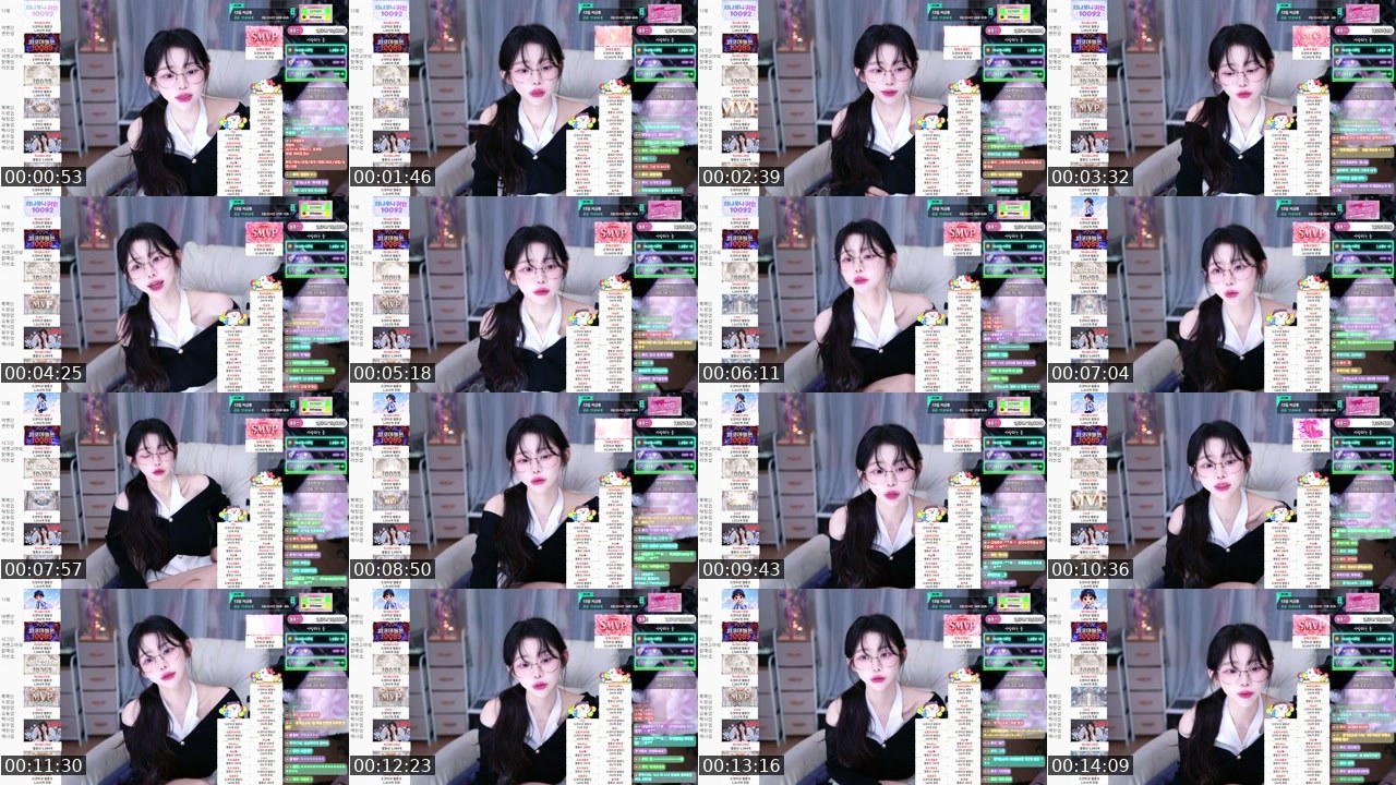 Contact-sheet preview of 파닥♥'s SOOP Live recording