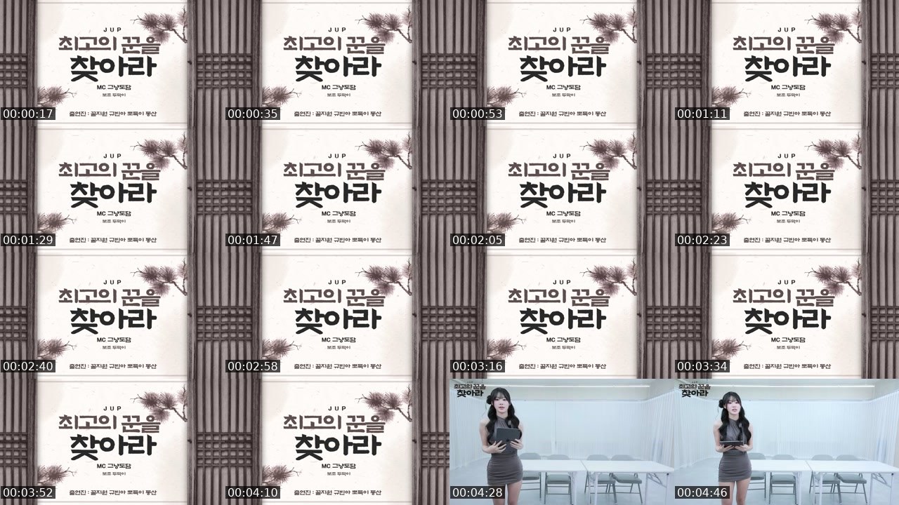 Contact-sheet preview of 그냥도담♥'s SOOP Live recording