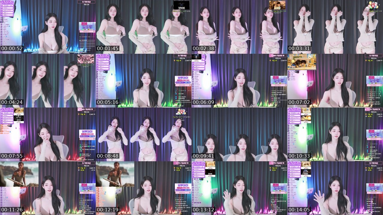 Contact-sheet preview of 서윤슬@'s SOOP Live recording