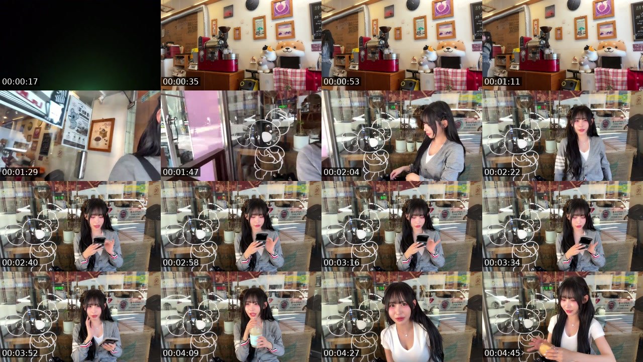 Contact-sheet preview of 앙츄♥'s SOOP Live recording