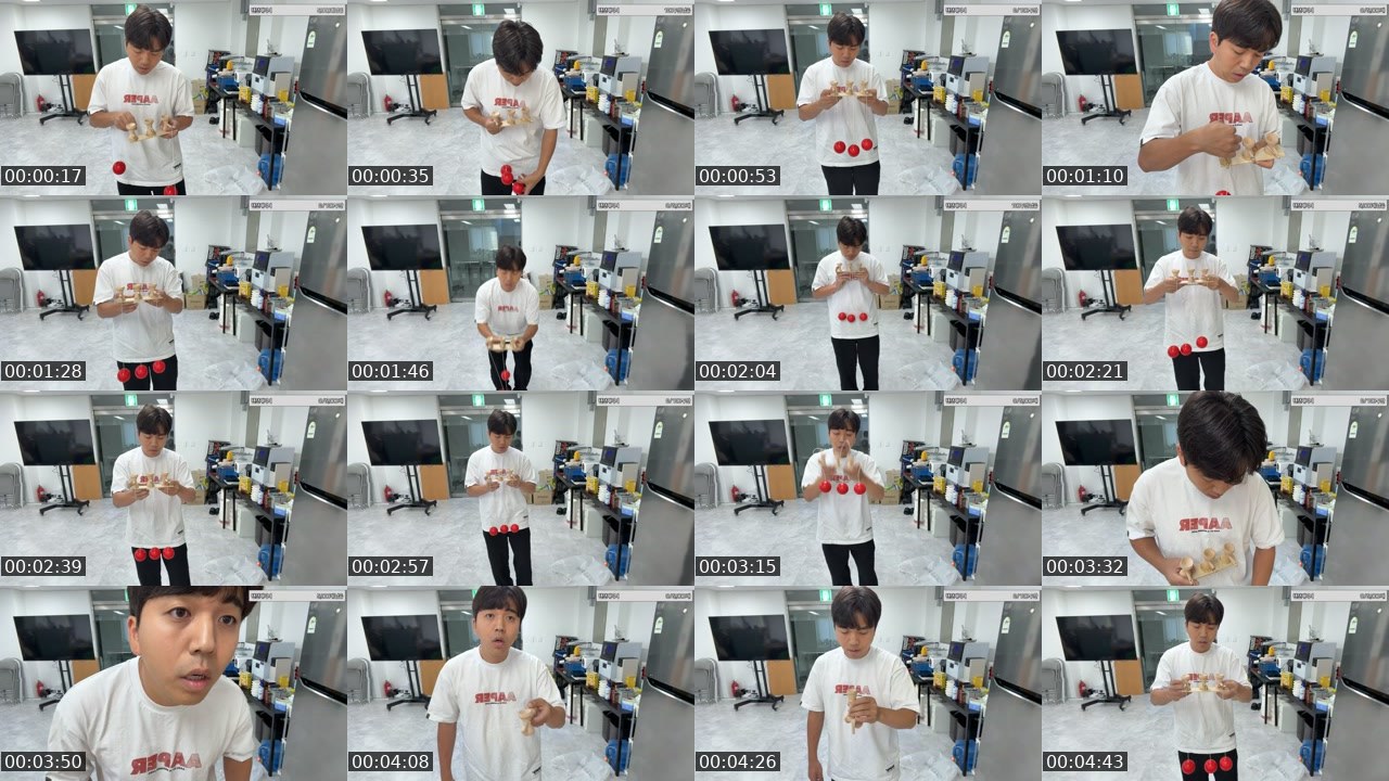 Contact-sheet preview of 동산's SOOP Live recording