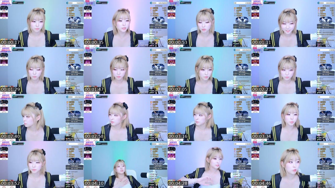 Contact-sheet preview of 아롱띠's SOOP Live recording