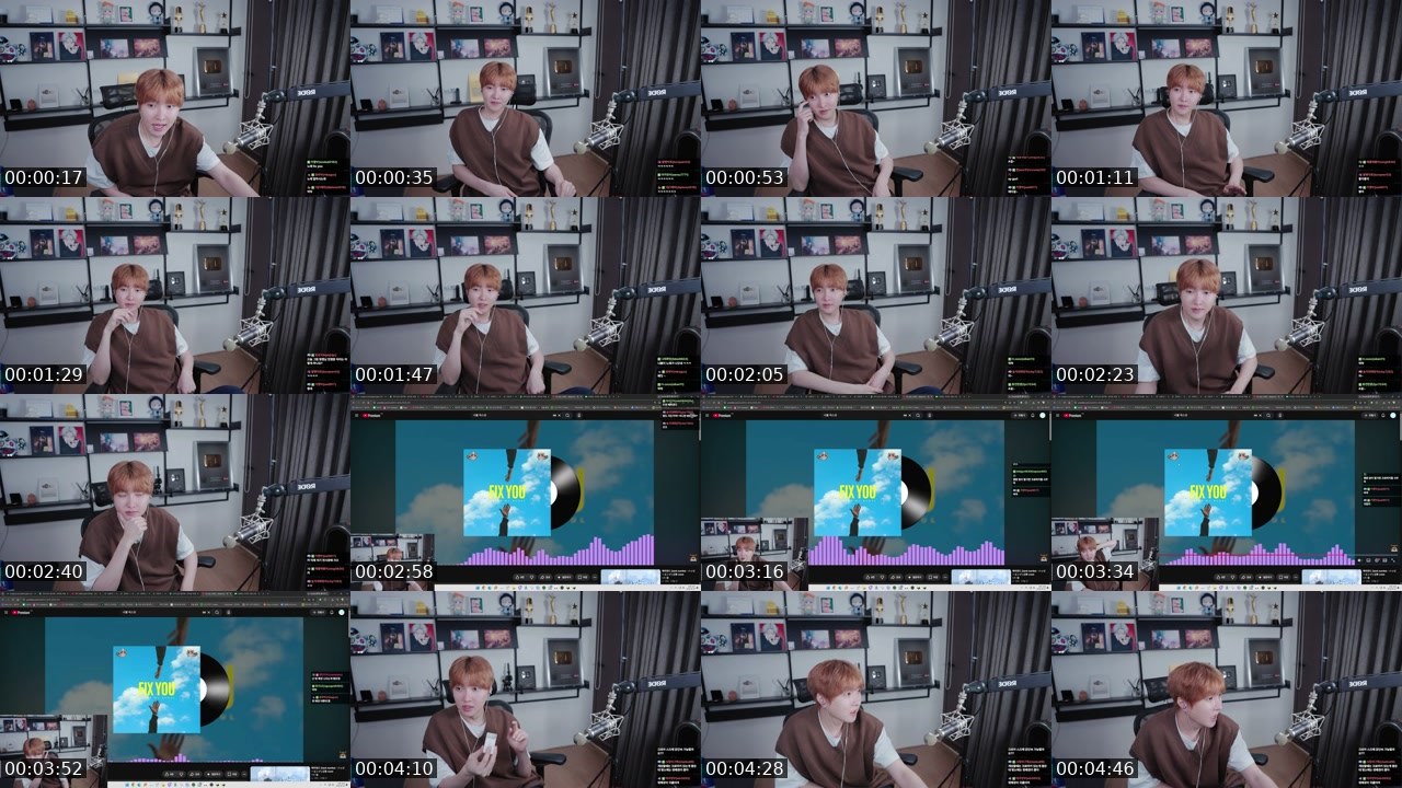 Contact-sheet preview of 악어∀'s SOOP Live recording
