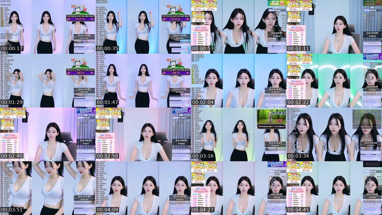Contact-sheet preview of 금보미♥'s SOOP Live recording