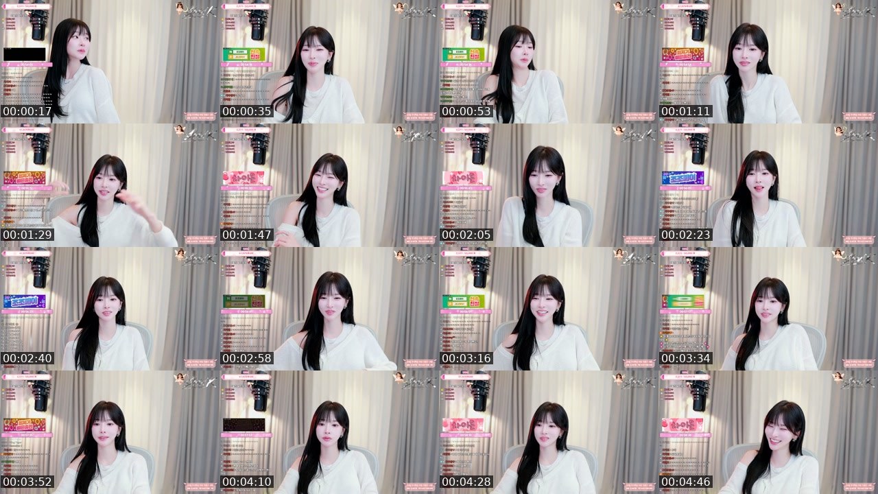 Contact-sheet preview of 차이은♡'s SOOP Live recording