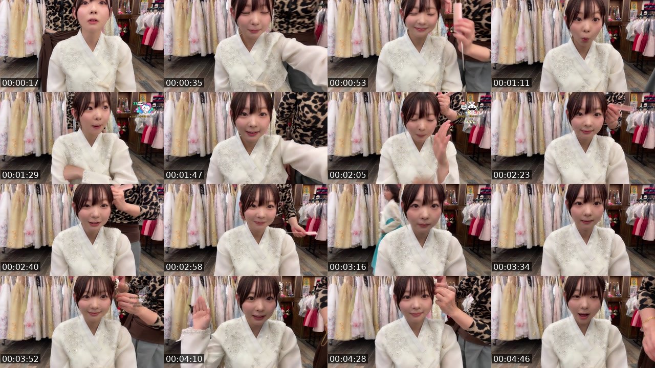 Contact-sheet preview of 오리짱♥'s SOOP Live recording