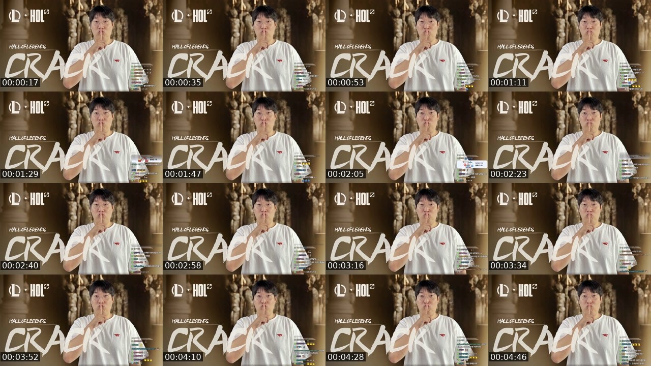 Contact-sheet preview of 이상호's SOOP Live recording
