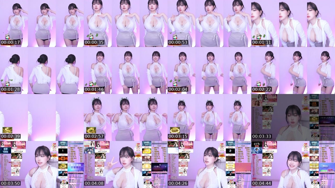 Contact-sheet preview of 유지민♡'s SOOP Live recording