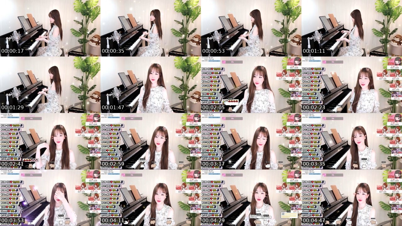 Contact-sheet preview of 루나별피아노's SOOP Live recording