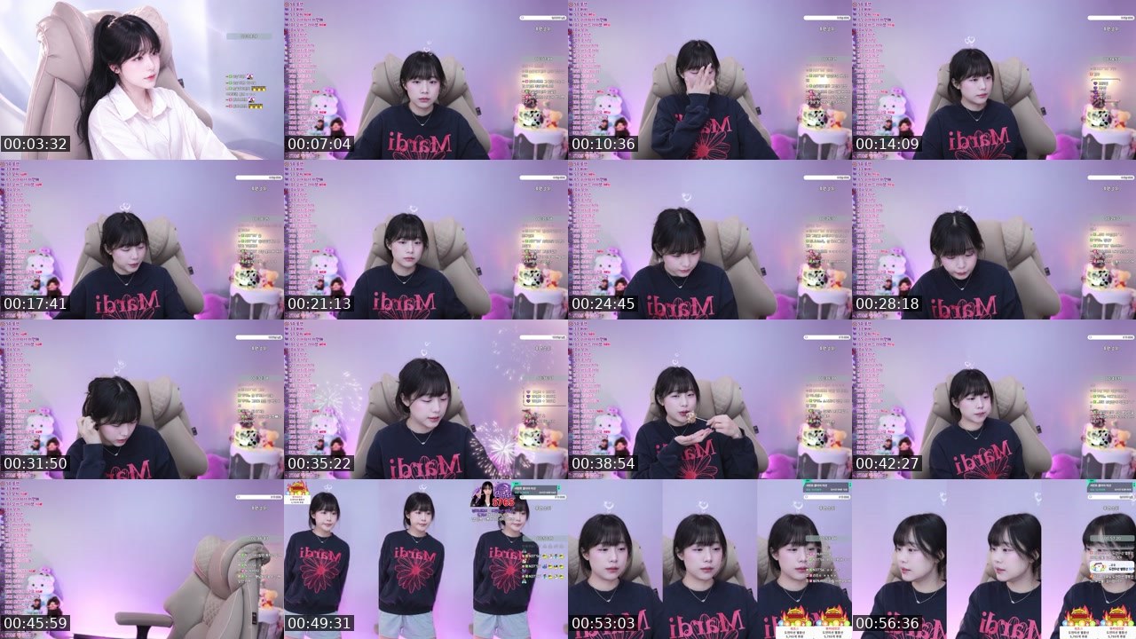 Contact-sheet preview of 뷰러's SOOP Live recording