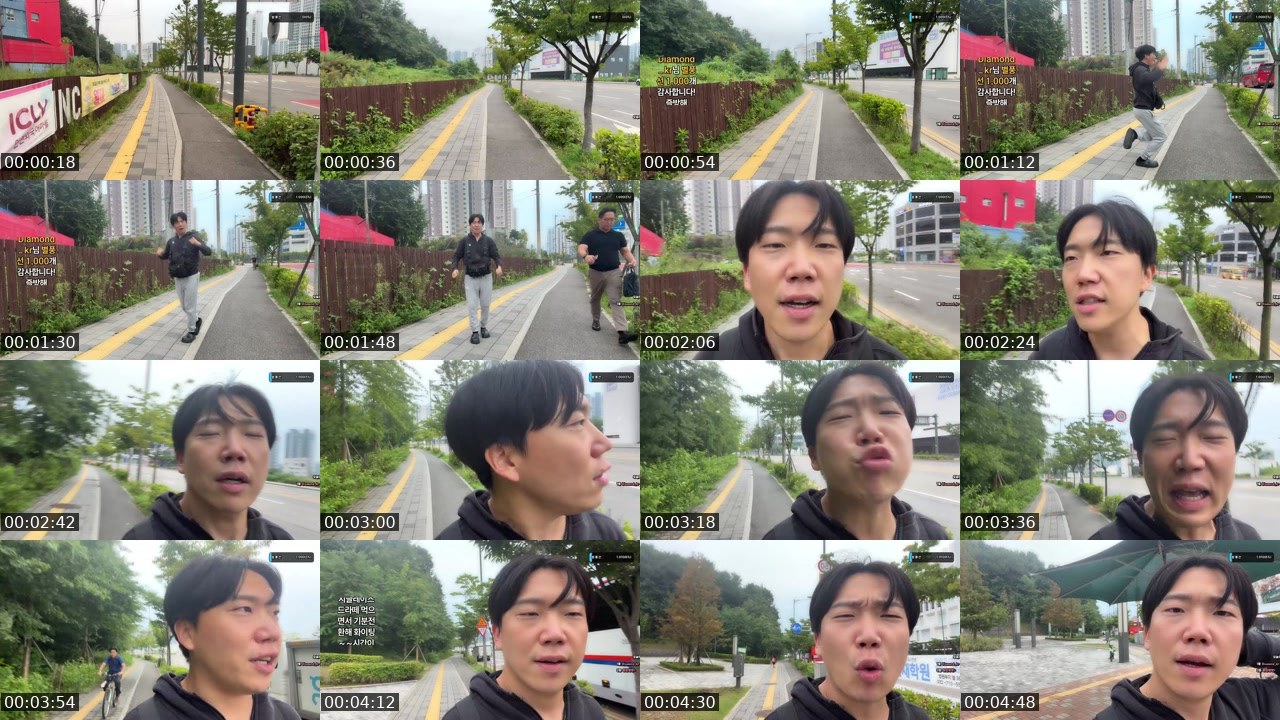 Contact-sheet preview of 시뿌잉왔다냉's SOOP Live recording