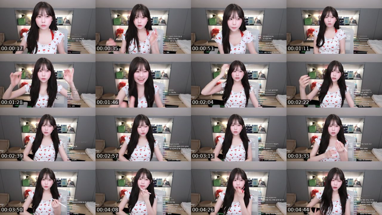 Contact-sheet preview of 우정잉's SOOP Live recording
