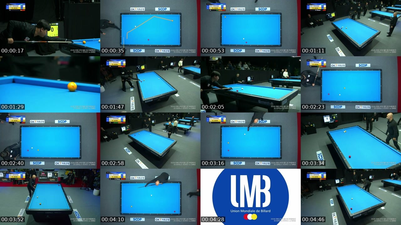 Contact-sheet preview of billiards1's SOOP Live recording