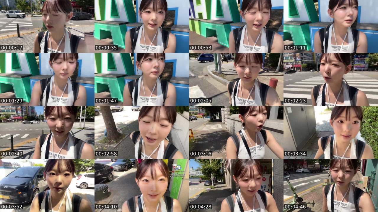 Contact-sheet preview of 오리짱♥'s SOOP Live recording