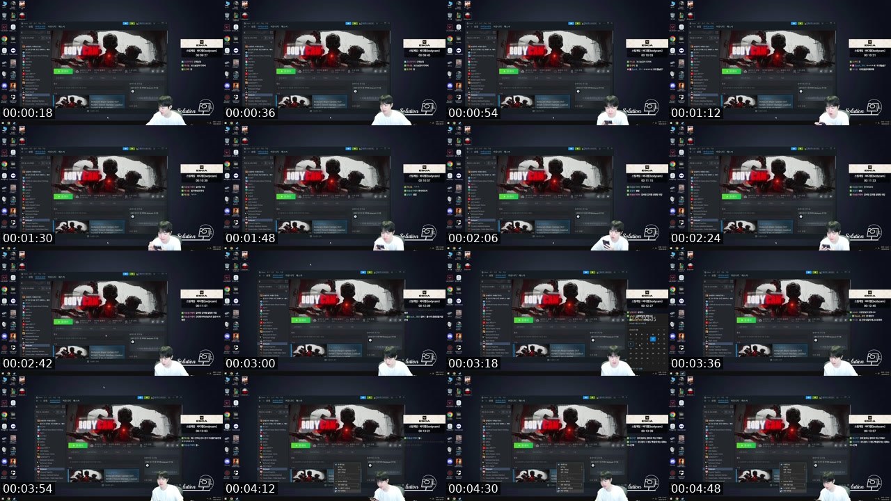 Contact-sheet preview of EscA_에스카's SOOP Live recording