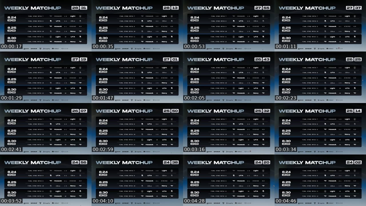 Contact-sheet preview of FCO공식's SOOP Live recording