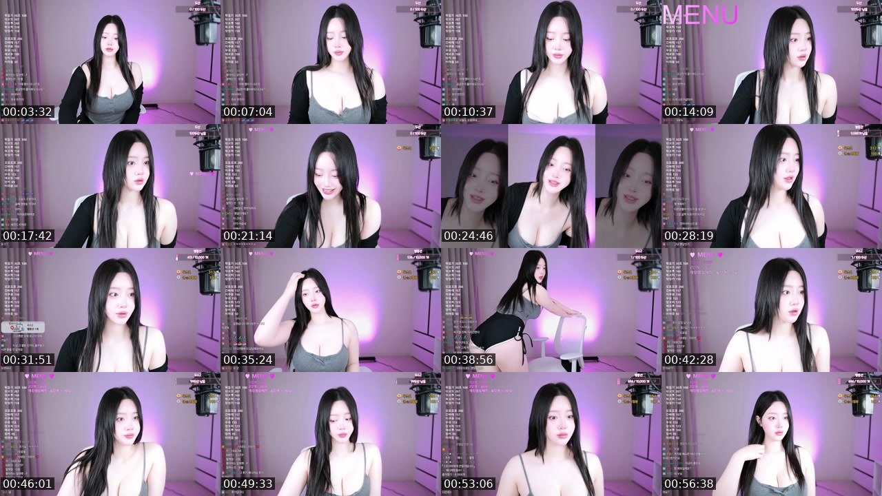 Contact-sheet preview of 이유빈♥'s SOOP Live recording
