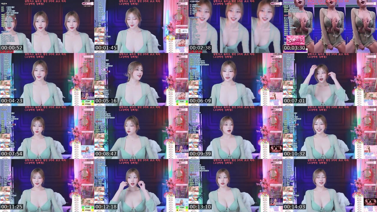 Contact-sheet preview of 윤하:P's SOOP Live recording