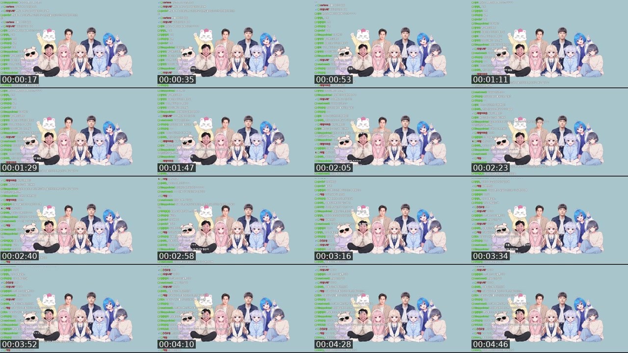Contact-sheet preview of 조디악악악's SOOP Live recording