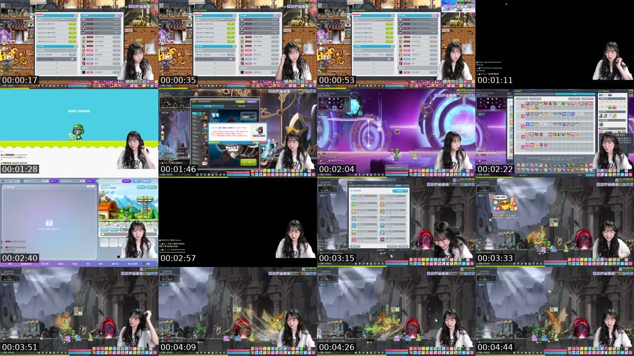Contact-sheet preview of 이라333's SOOP Live recording