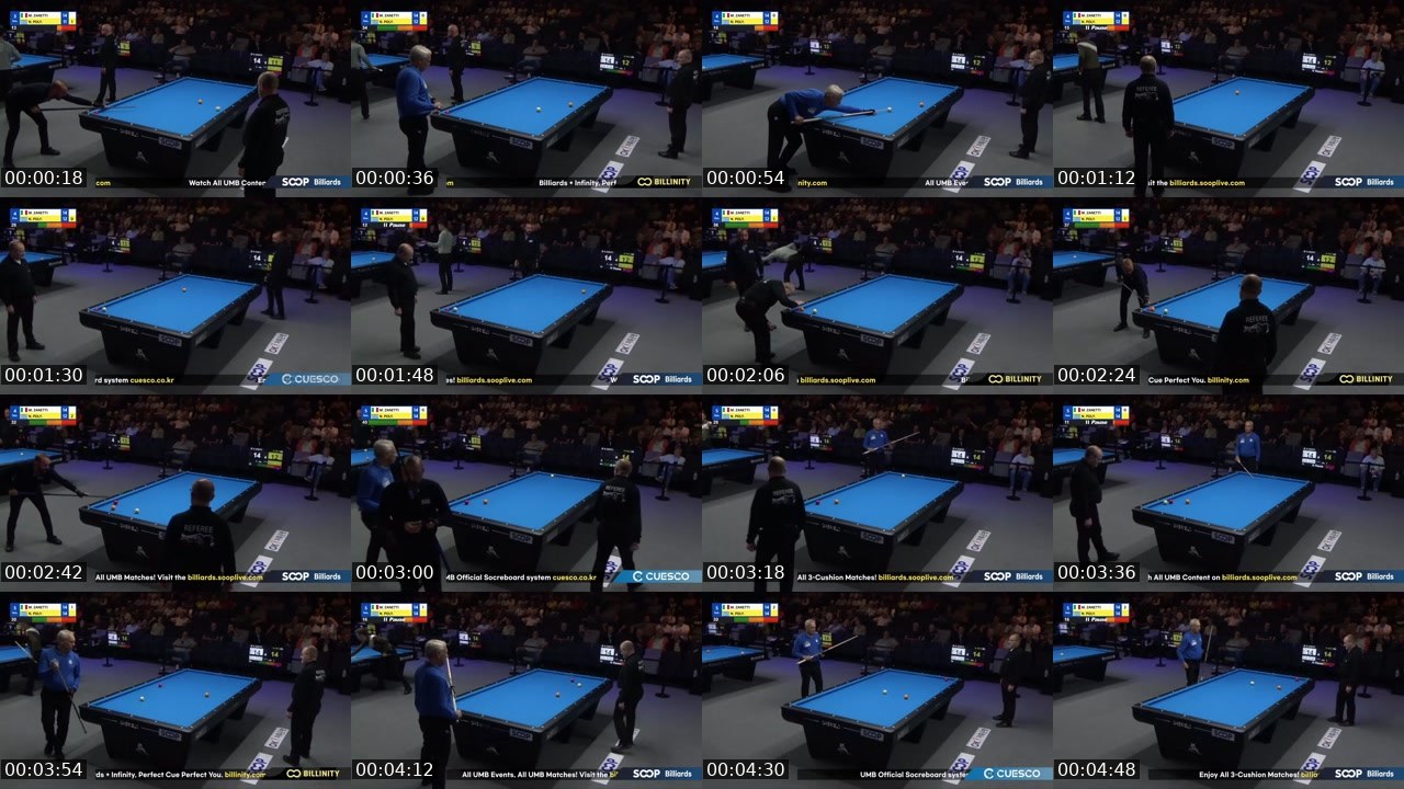 Contact-sheet preview of billiards7's SOOP Live recording