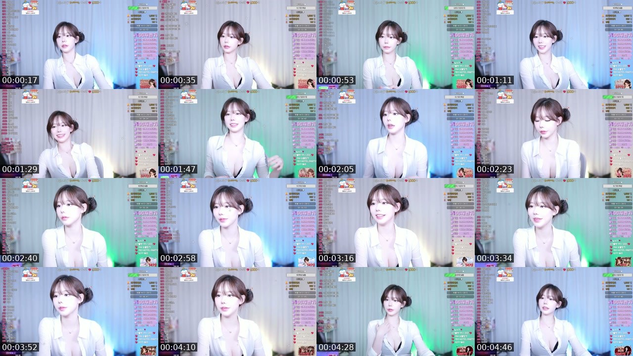 Contact-sheet preview of 찌히♥'s SOOP Live recording