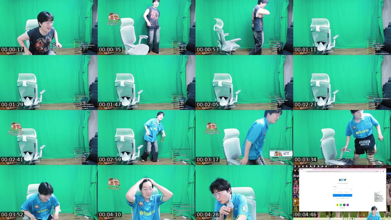 Contact-sheet preview of 이상호's SOOP Live recording