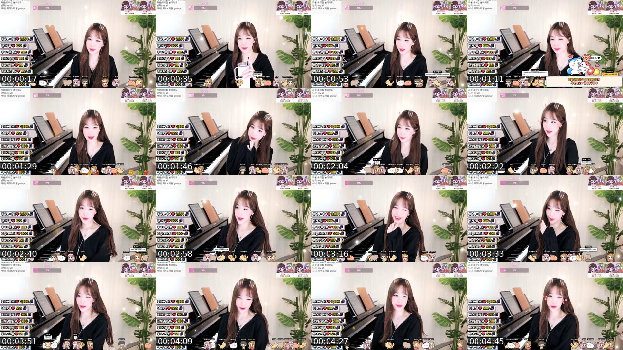 Contact-sheet preview of 루나별피아노's SOOP Live recording