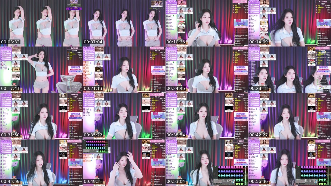 Contact-sheet preview of 서윤슬@'s SOOP Live recording