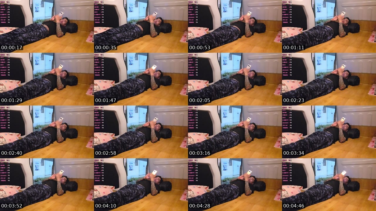 Contact-sheet preview of BJ욱이's SOOP Live recording