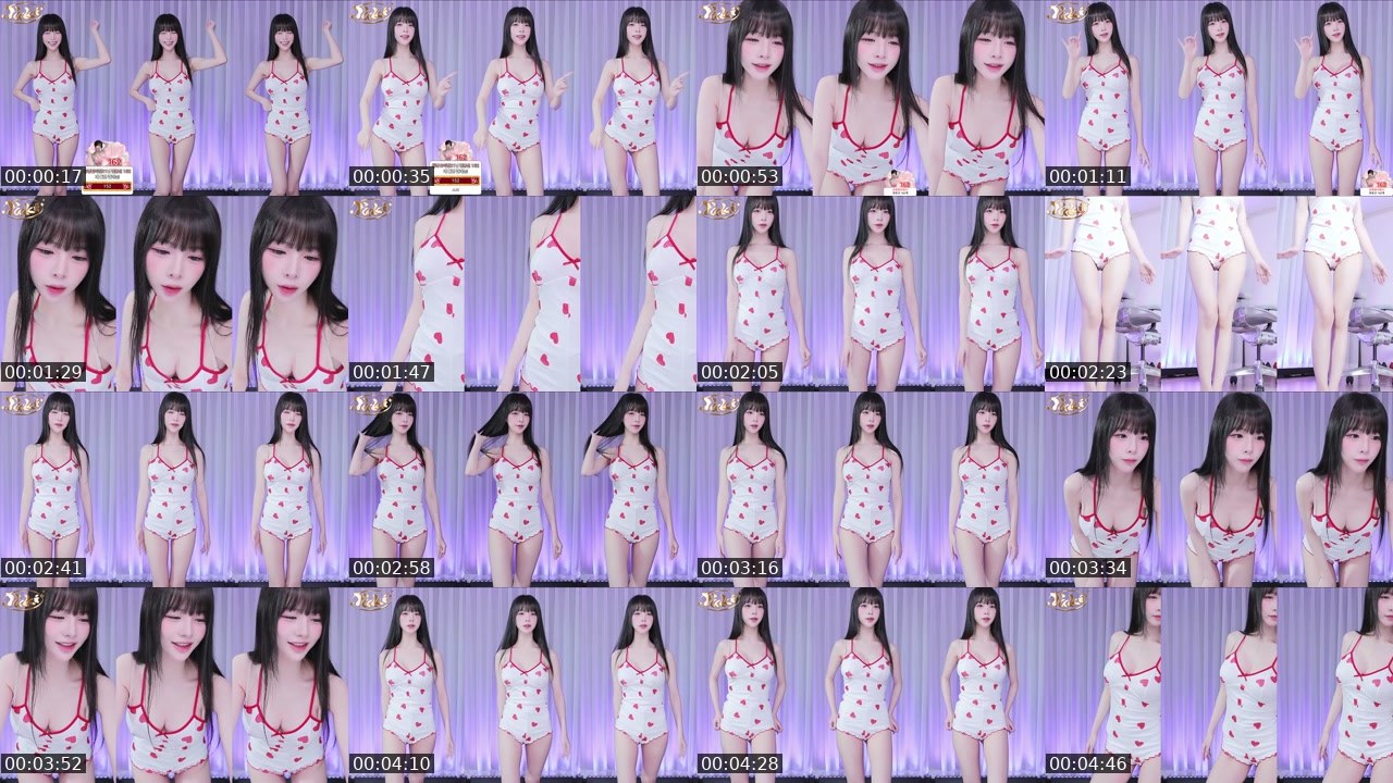 Contact-sheet preview of ♡유키♡'s SOOP Live recording