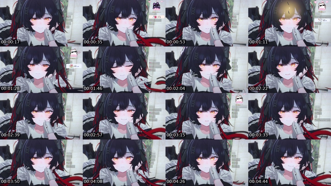 Contact-sheet preview of im미오's SOOP Live recording