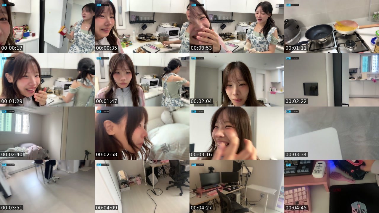 Contact-sheet preview of 효짱♥'s SOOP Live recording