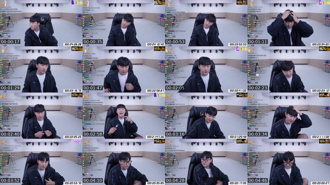 Contact-sheet preview of 빵훈이's SOOP Live recording
