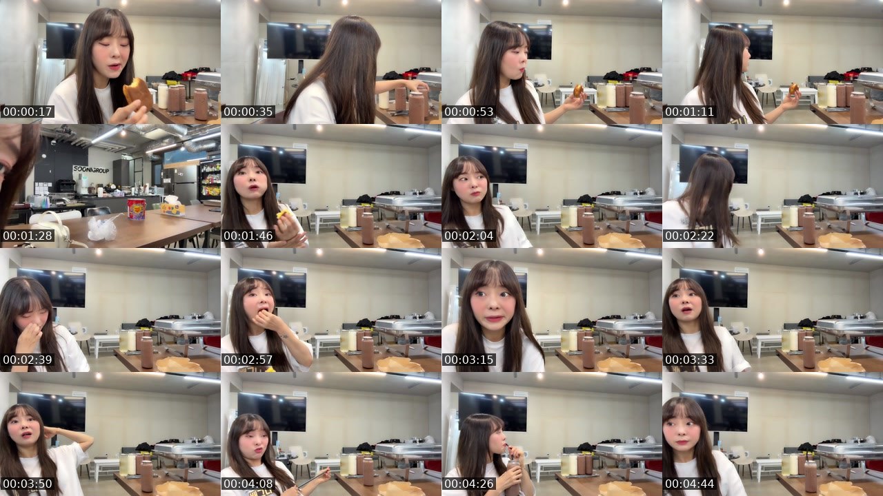 Contact-sheet preview of 배그나's SOOP Live recording