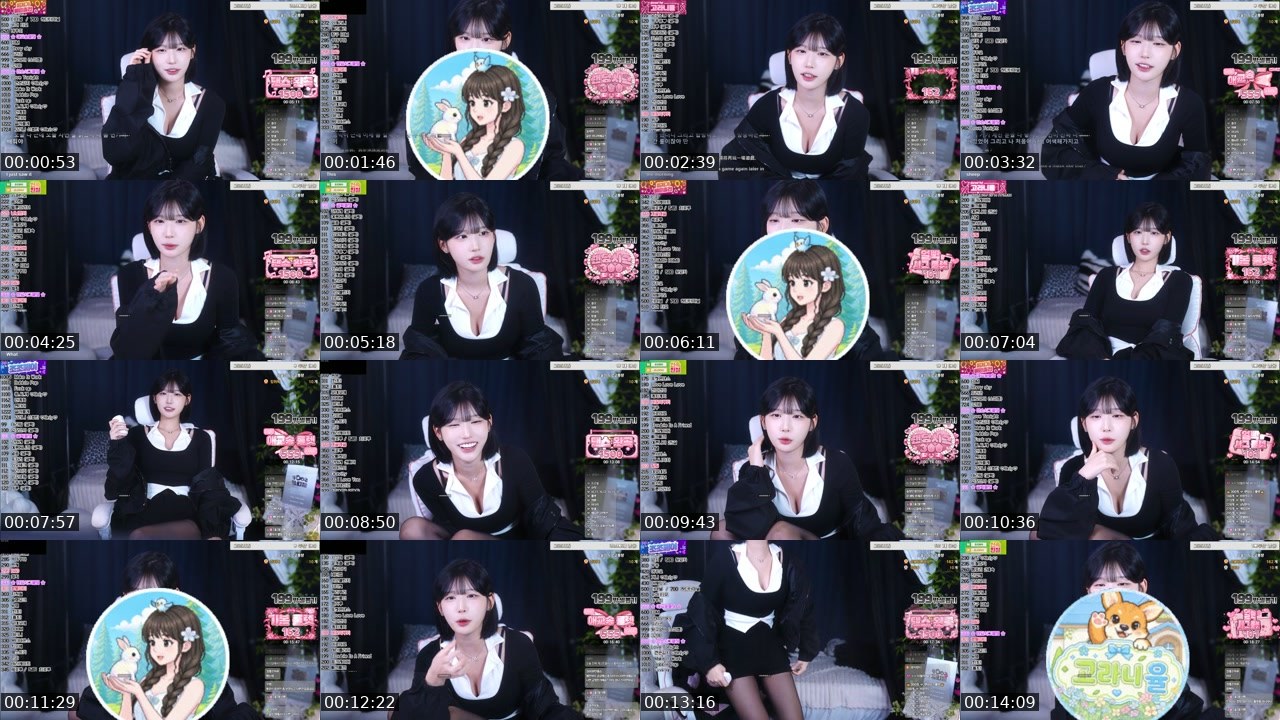 Contact-sheet preview of 고라니율.'s SOOP Live recording