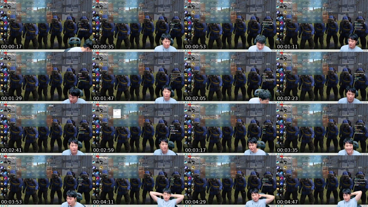 Contact-sheet preview of 울산큰고래's SOOP Live recording