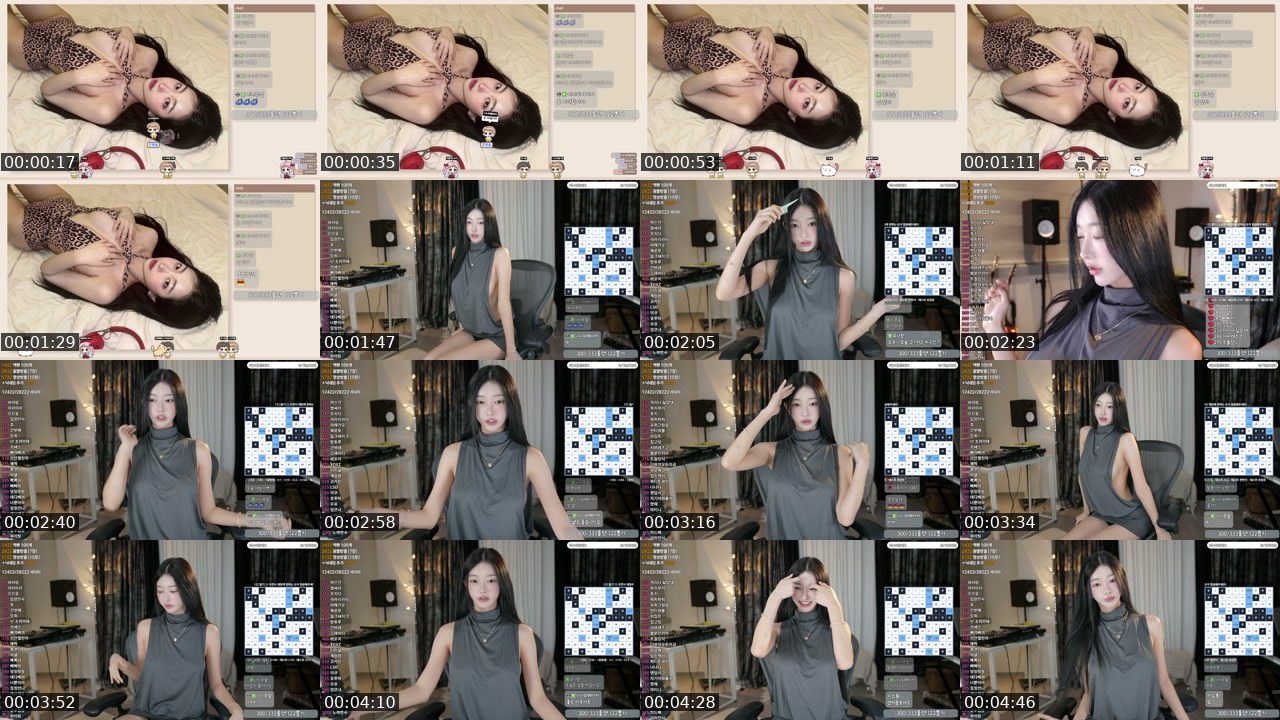 Contact-sheet preview of 하니니's SOOP Live recording