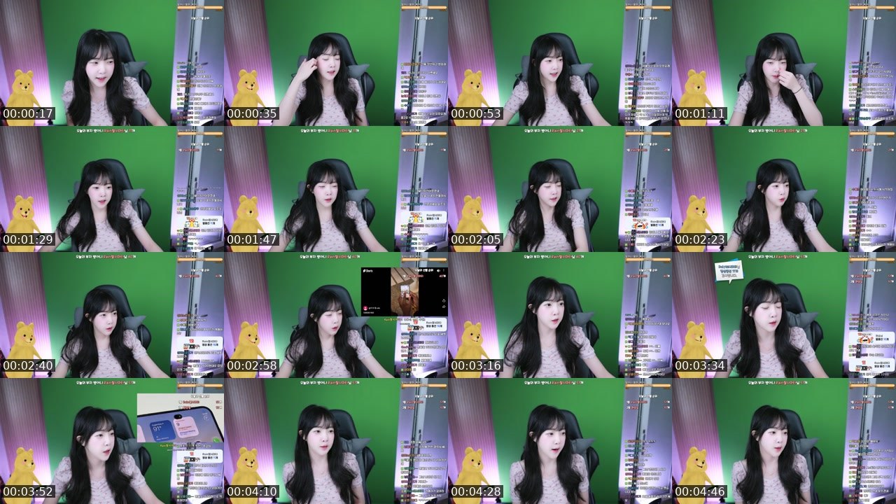 Contact-sheet preview of 임아니's SOOP Live recording