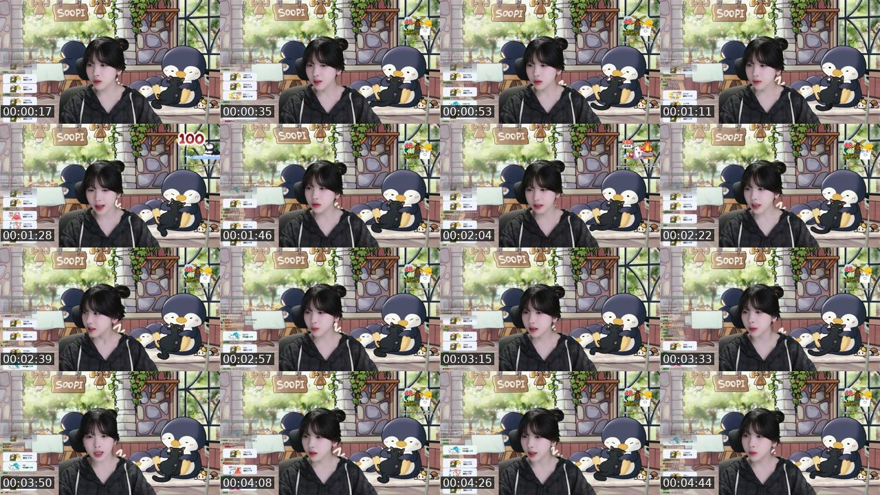 Contact-sheet preview of 수피's SOOP Live recording