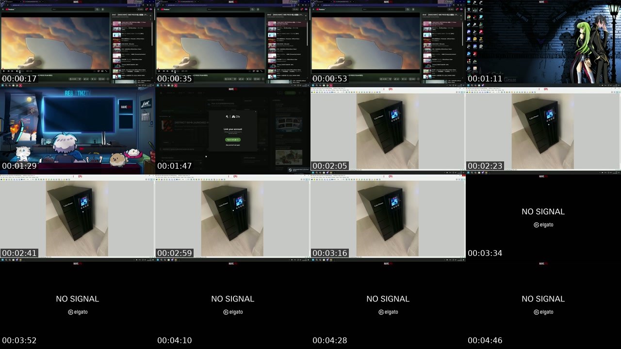 Contact-sheet preview of rebirthztv's SOOP Live recording