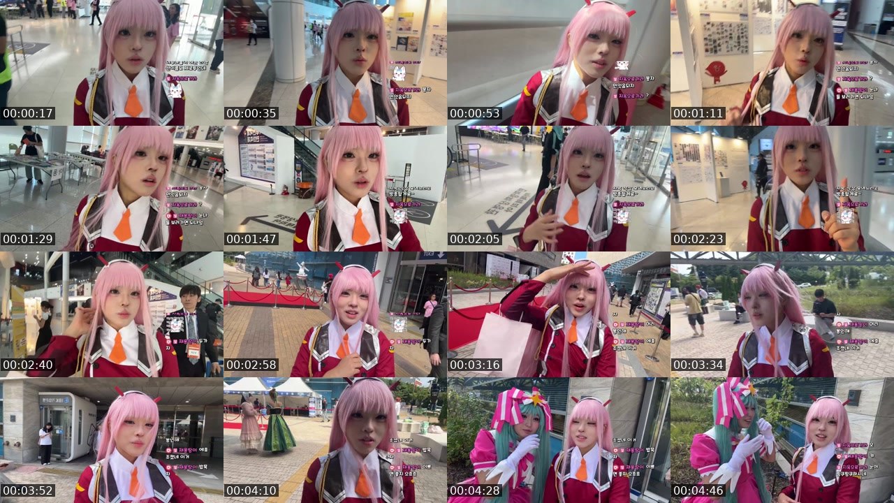 Contact-sheet preview of 몽자♬'s SOOP Live recording