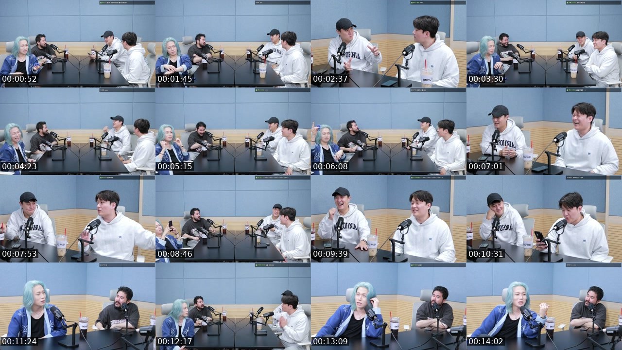 Contact-sheet preview of 박재박's SOOP Live recording