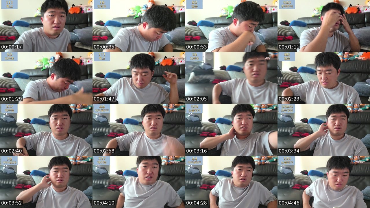Contact-sheet preview of [MC]동건☆'s SOOP Live recording