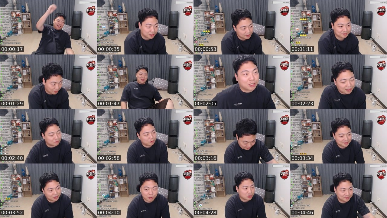 Contact-sheet preview of JuM.윤중2's SOOP Live recording
