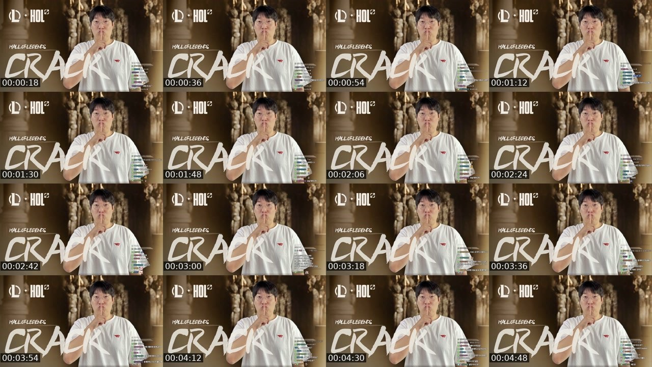 Contact-sheet preview of 이상호's SOOP Live recording