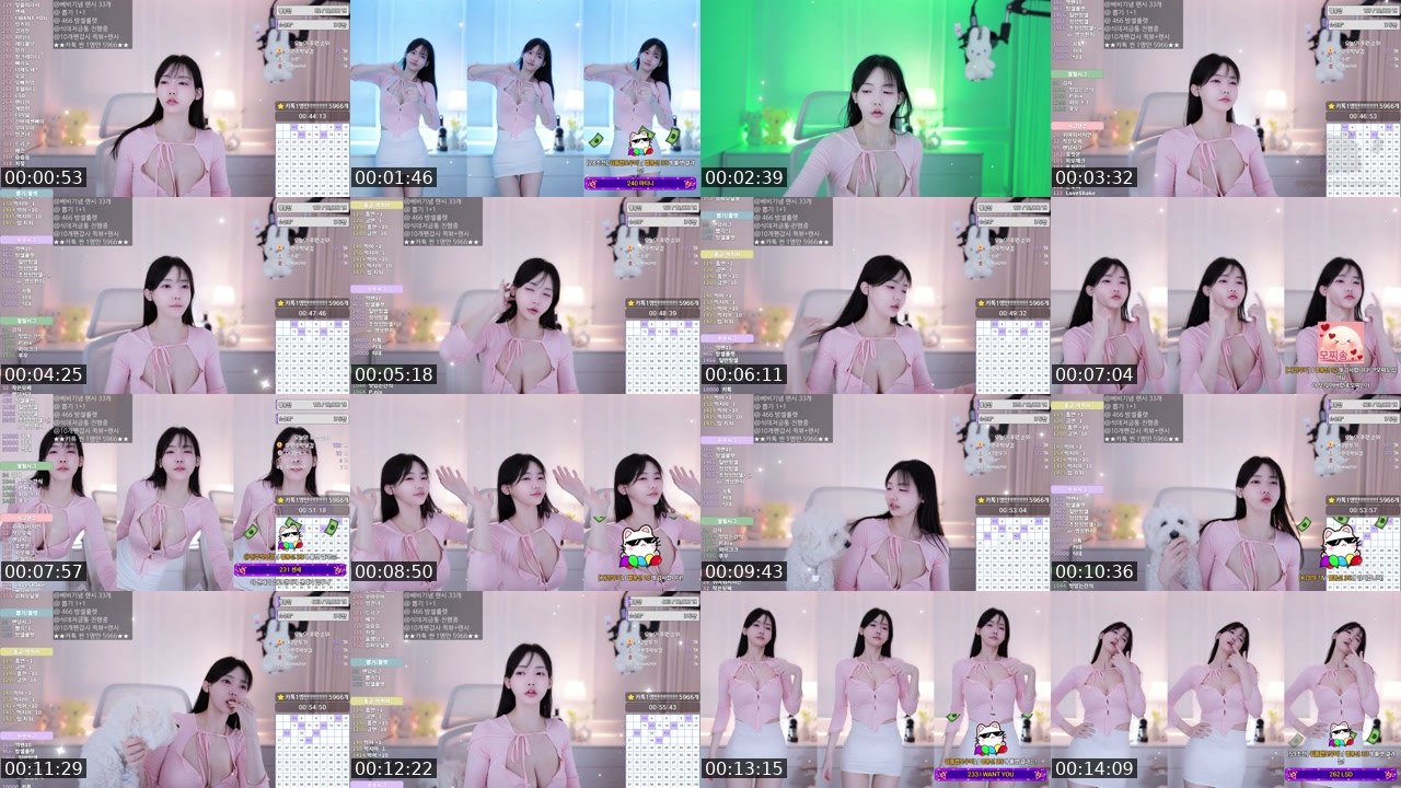 Contact-sheet preview of @수수's SOOP Live recording