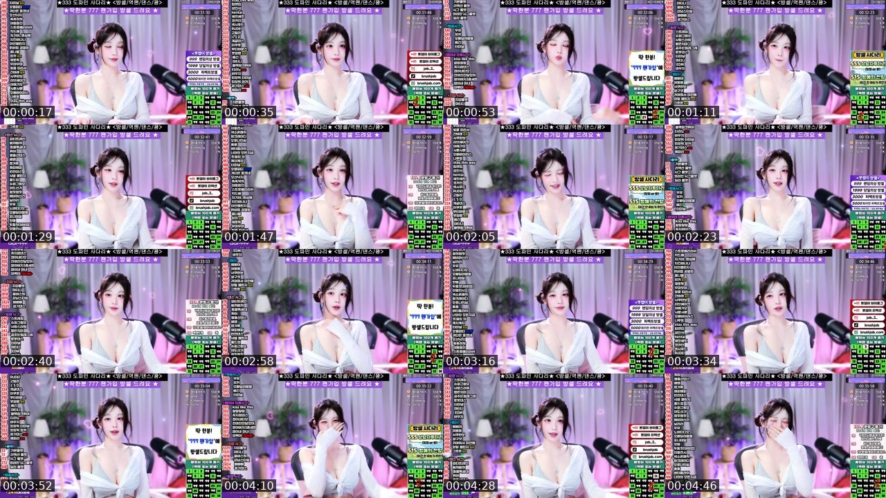 Contact-sheet preview of 붓잽이's SOOP Live recording