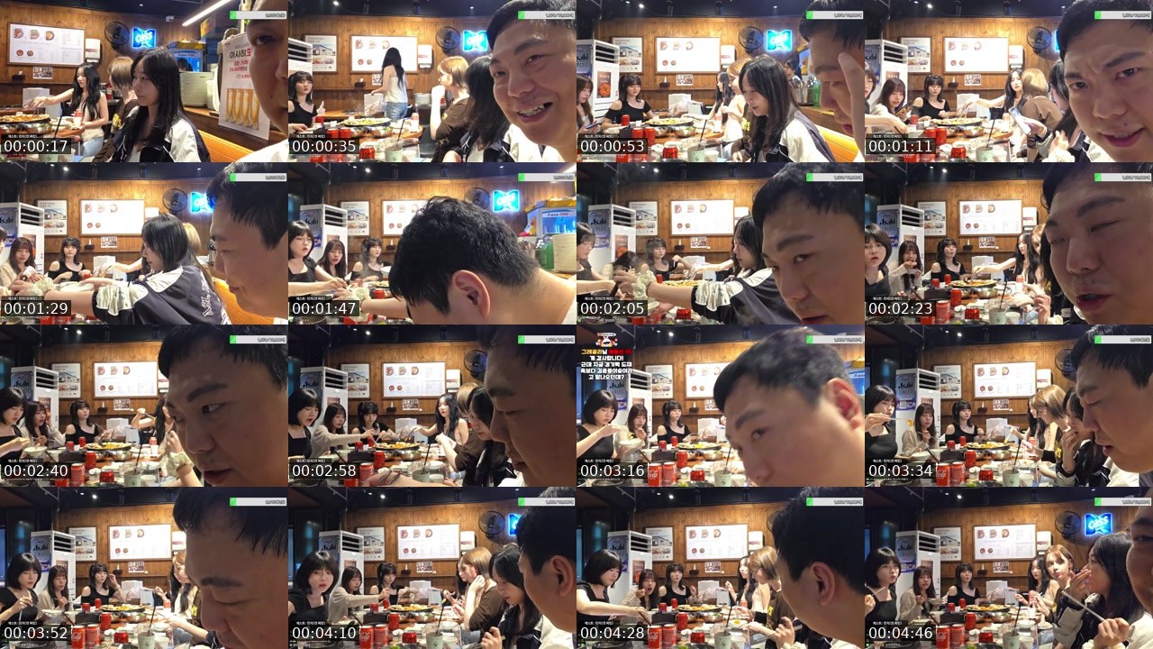 Contact-sheet preview of JuM.윤중2's SOOP Live recording