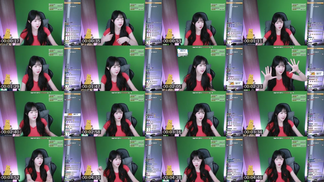 Contact-sheet preview of 임아니's SOOP Live recording